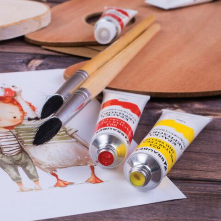 Краски акриловые художественные BRAUBERG ART DEBUT, НАБОР 24 цвета по 12 мл, в тубах, 191127 Краски акриловые художественные BRAUBERG ART DEBUT, НАБОР 24 цвета по 12 мл, в тубах, 191127