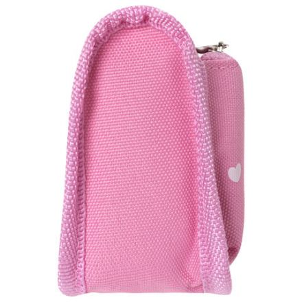 Пенал мягкий ЮНЛАНДИЯ, 2 отделения, полиэстер, "Heart", розовый, 21х6х9 см, 270258