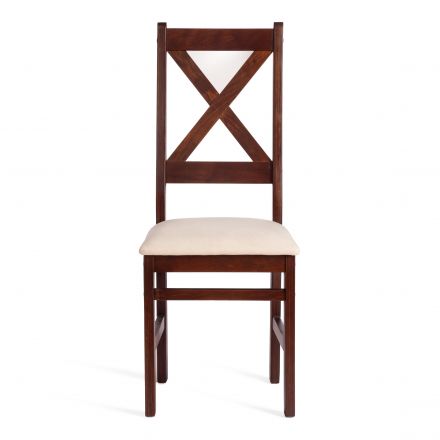 Стул CROSSMAN NEW, Многослойный березовый шпон, 41х40x100 см, cappuchino/велюр бежевый