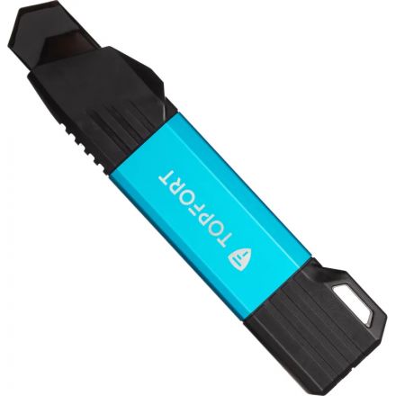 Нож усиленный TOPFORT 25 мм с мет.направл.,алюм+ABS,лезв.воронение