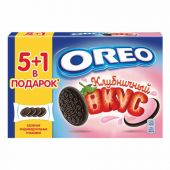 Печенье OREO с какао и начинкой с клубничным вкусом, 228 г, 9001526 Печенье OREO с какао и начинкой с клубничным вкусом, 228 г, 9001526