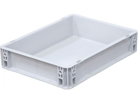 Ящик п/п 400х300х75 сплошной, усиленное дно, цв. серый