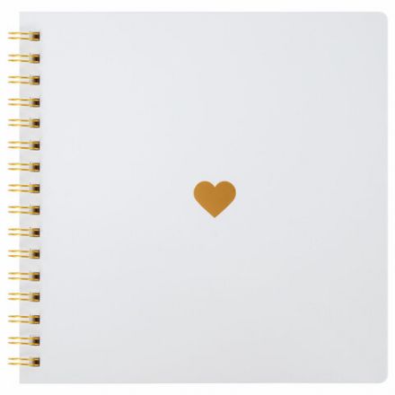 Фотоальбом 22х22 см, 20 белых листов, уголки, стикеры, ручки, клей, BRAUBERG White Line, 880651