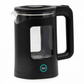 Чайник BQ (БИ-КЬЮ) KT2000G, 1,5 л, 1500 Вт, закрытый нагревательный элемент, стекло, черный, 86196739