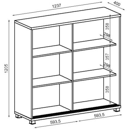Шкаф-купе Avance с замком 6ШКЗ.013 1237х400х1205 венге