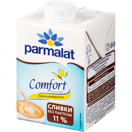 Сливки Parmalat Comfort безлактозные 11%, 500г