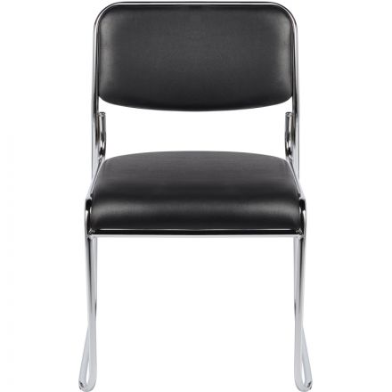 Стул BN_TQ_Стул Echair-802 VP к/з черный,без подл., хром Стул BN_TQ_Стул Echair-802 VP к/з черный,без подл., хром