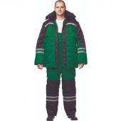 Костюм рабочий зимний муж з03-КПК зел/черн (р.52-54) 194-200