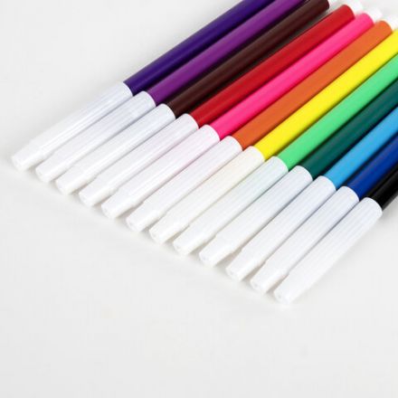 Фломастеры ПИФАГОР "ВЕСЕЛЫЕ ПИТОМЦЫ", 12 цветов, невентилируемый колпачок, 152452