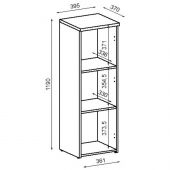 Шкаф Стиль для документов 2П.015.1 средний 395x370x1190 New дуб Шкаф Стиль для документов 2П.015.1 средний 395x370x1190 New дуб