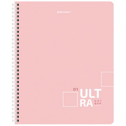 Тетрадь А5 120 л. BRAUBERG пастельная, гребень, клетка, обложка картон, "Pastel Tone" (микс в спайке), 404445