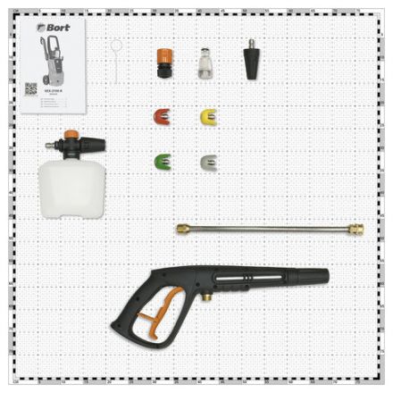 Минимойка BORT KEX-2700-R, мощность 2,5 кВт, давление 190 бар, шланг 10 м, 93416145 Минимойка BORT KEX-2700-R, мощность 2,5 кВт, давление 190 бар, шланг 10 м, 93416145