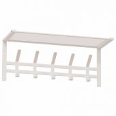 Вешалка настенная с полкой "Торонто-21", 270х670х270 мм, 5 крючков, металл, белая, ВСПТ21 Б Вешалка настенная с полкой "Торонто-21", 270х670х270 мм, 5 крючков, металл, белая, ВСПТ21 Б