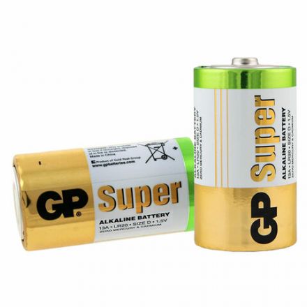 Батарейки КОМПЛЕКТ 2 шт., GP Super G-Tech, D (LR20, 13А), алкалиновые, блистер, 13A-2CR2 Батарейки КОМПЛЕКТ 2 шт., GP Super G-Tech, D (LR20, 13А), алкалиновые, блистер, 13A-2CR2