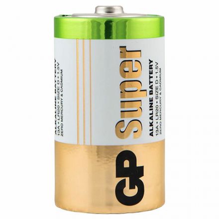 Батарейки КОМПЛЕКТ 2 шт., GP Super G-Tech, D (LR20, 13А), алкалиновые, блистер, 13A-2CR2 Батарейки КОМПЛЕКТ 2 шт., GP Super G-Tech, D (LR20, 13А), алкалиновые, блистер, 13A-2CR2