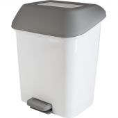 Контейнер для мусора с педалью Step 15л белый