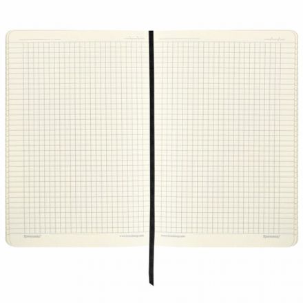 Блокнот А5 (148x218 мм), BRAUBERG "Metropolis Ultra", под кожу, 80 л., резинка, клетка, черный, 111021