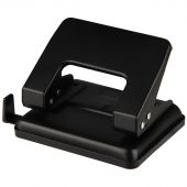 Дырокол OfficeSpace 20л., металлический, черный, с линейкой Дырокол OfficeSpace 20л., металлический, черный, с линейкой