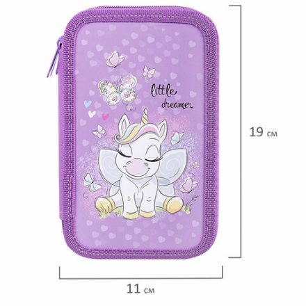 Пенал ПИФАГОР, 3 отделения, ламинированный картон, 19х11 см, "Sweet Dreamer", 271545 Пенал ПИФАГОР, 3 отделения, ламинированный картон, 19х11 см, "Sweet Dreamer", 271545