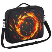 Папка на молнии с ручками BRAUBERG KIDS А4, 1 отделение, регулируемый плечевой ремень, 60 мм, "Fire split", 273318