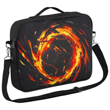 Папка на молнии с ручками BRAUBERG KIDS А4, 1 отделение, регулируемый плечевой ремень, 60 мм, "Fire split", 273318