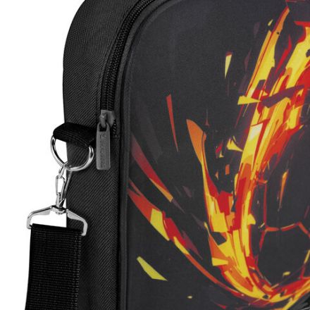 Папка на молнии с ручками BRAUBERG KIDS А4, 1 отделение, регулируемый плечевой ремень, 60 мм, "Fire split", 273318