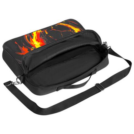 Папка на молнии с ручками BRAUBERG KIDS А4, 1 отделение, регулируемый плечевой ремень, 60 мм, "Fire split", 273318