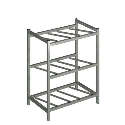 Стеллаж для воды Бомис-6Л на 6 тар металлик, 600х415х795 мм.