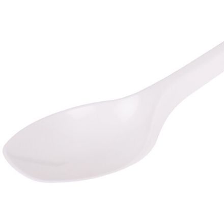 Ложка чайная одноразовая пластиковая 125 мм, белая, КОМПЛЕКТ 100 шт., WELDAY (ВЭЛДЭЙ), 607829