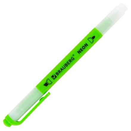 Набор текстовыделителей двусторонних 6 НЕОНОВЫХ ЦВЕТОВ, BRAUBERG "TWIN NEON", линия 1-5 мм, 152517
