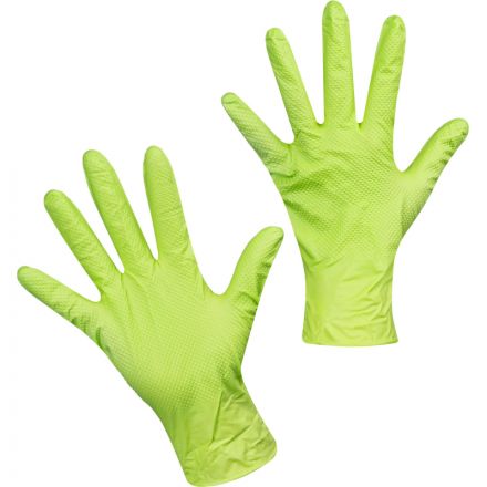 Перчатки одноразовые нитрил GOGRIP GREEN цв.зеленый (25пар/уп) рXL,ПС