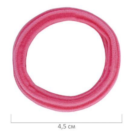 Резинки для волос НАБОР 6 шт., мягкие, большие, оттенки розового, MONTE VITA (МОНТЕ ВИТА), 457051