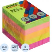 Стикеры Attache Economy с клеев.краем 38x51 мм, 400 лист, 5 неоновых цв Стикеры Attache Economy с клеев.краем 38x51 мм, 400 лист, 5 неоновых цв