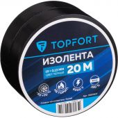 Изолента TOPFORT 19мм х 20м х 0,13мм черный