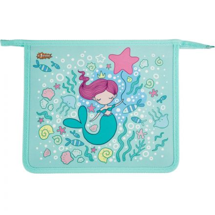 Папка для тетрадей №1School Русалка,А5, молния, пластик, ПТ-735