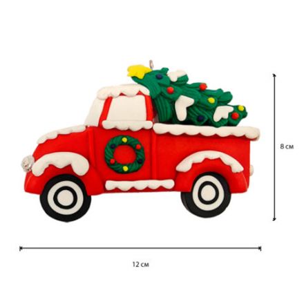 Украшение елочное (1 шт.) "Xmas Toys" 11х9,5 см, полимерная глина, ассорти 5 дизайнов, ЗОЛОТАЯ СКАЗКА, 592412