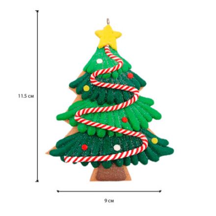 Украшение елочное (1 шт.) "Xmas Toys" 11х9,5 см, полимерная глина, ассорти 5 дизайнов, ЗОЛОТАЯ СКАЗКА, 592412