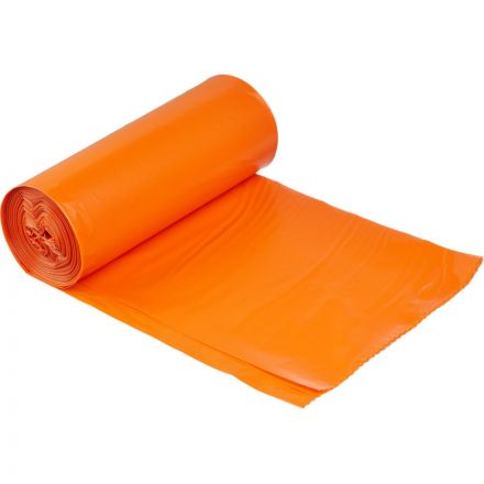 Мешки для мусора ПВД 120л 35мкм 10шт/рул оранжевый 70х110см, Премиум