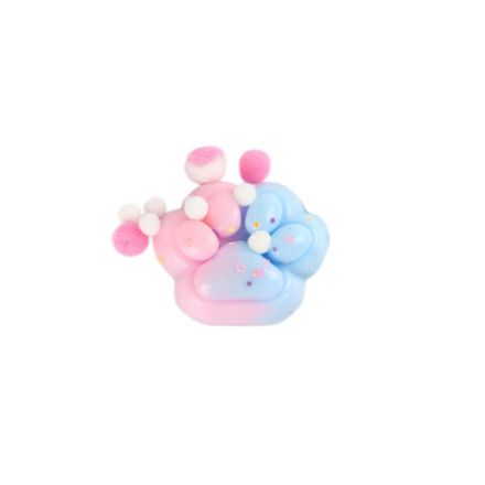 Игрушка-антистресс "ЦВЕТНАЯ КОШАЧЬЯ ЛАПКА С ПОМПОНАМИ", 7х6 см, ассорти 4 вида, дисплей, JOLLY JOT (ДЖОЛЛИ ДЖОТ), 665770