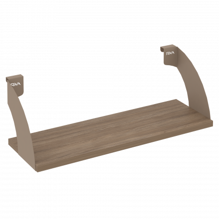 Навесные полки. Кронштейны+ЛДСП полка 600мм MAN-41-6 Дуб аризона/Мокко металл 600*220*200