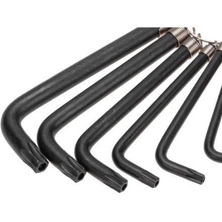 Набор ключей имбус. TORX KRANZ T10-T50 CrV 9 шт, оксид, кольцо KR-12-5203