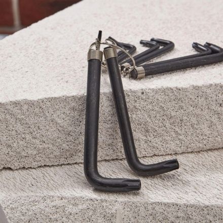 Набор ключей имбус. TORX KRANZ T10-T50 CrV 9 шт, оксид, кольцо KR-12-5203