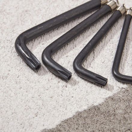 Набор ключей имбус. TORX KRANZ T10-T50 CrV 9 шт, оксид, кольцо KR-12-5203