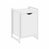 Loft Тумба на регулируемых опорах с распашным фасадом VR.L-T2.O Белый бриллиант/Белый металл 500*460*719