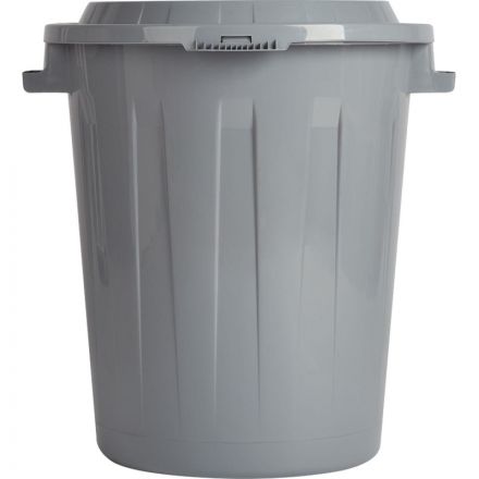 Бак для отходов 90л, пластик, серый_СПБ