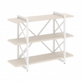 Loft Стеллаж на регулируемых опорах-3 полки VR.L-MST.O-3.8V Денвер светлый/Белый металл 1200*400*910
