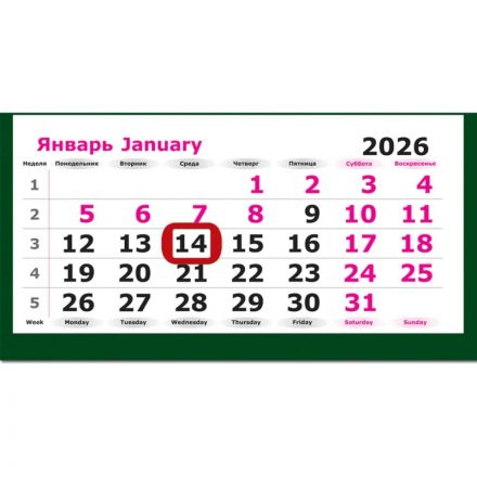 Календарь настенный 3-х блочный 2026,магн.кур,305х675,Сосна на утесе,3329-5