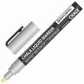 Маркер меловой CHALK LIQUID MARKER, СЕРЕБРИСТЫЙ, 3 мм, стираемый, BRAUBERG "CHALK", 152593