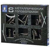 Головоломки металлические большие ЗОЛОТАЯ СКАЗКА, набор 6 штук, ГВОЗДИ, 664925 Головоломки металлические большие ЗОЛОТАЯ СКАЗКА, набор 6 штук, ГВОЗДИ, 664925