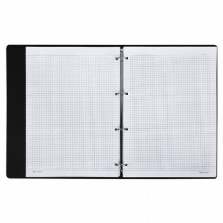 Тетрадь на кольцах БОЛЬШАЯ А4 (240х310 мм), 120 л., под кожу, BRAUBERG VISTA, "Гранаты", 404513